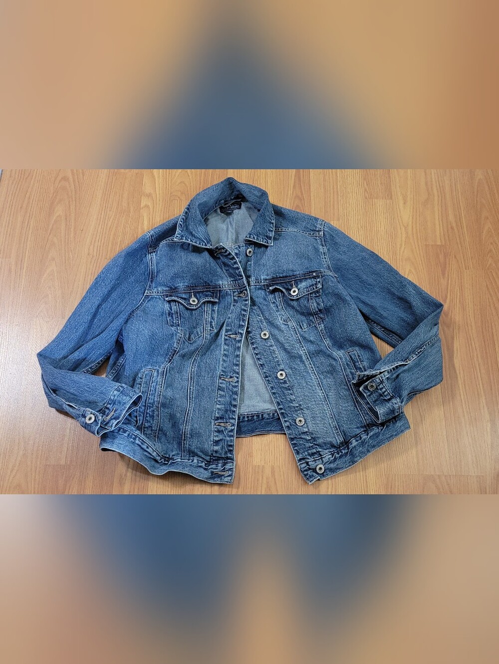 Lucky Brand Women's Classic Denim Trucker Jacket - Blue Jean Size 1X